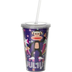 Paul Frank Drinkbeker - Incl rietje - 500 ml - Pop - Paars