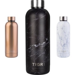 TIGR The Minimalist - Drinkfles - Thermosfles - RVS - 750ml - Zwart Marmer