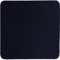 Xapron leren onderzetters vierkant - kleur Blue (donkerblauw) - 4 stuks