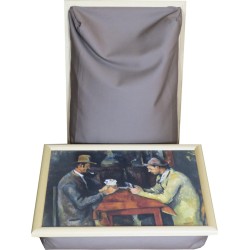 CW Laptray, Schoottafel, Schootkussen, Laptopkussen, Dienblad met kussen De Kaartspelers van Cezanne