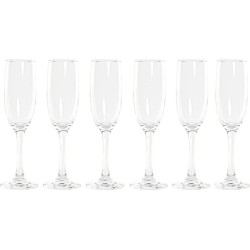 24x Stuks champagne/cava flutes/glazen 175 ml van glas - Champagneglazen - Keuken/servies basics