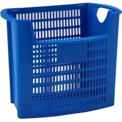 Papiermand - Papierbak - Inzamelkorf met perforatie - 32 liter - blauw