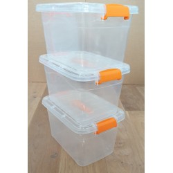 Opbergbox met deksel - Transparant - 5L - 3 Stuks