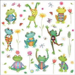 1 Pakje papieren lunch servetten - Happy frogs