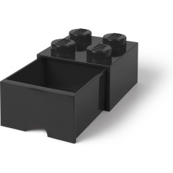 LEGO Brick 4 Opbergbox met Lade - Zwart - 4.6 L - 25x25x18cm - Kunststof