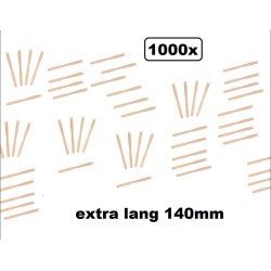 1000x Houten snackvork XL 140mm - Patat friet frites bakje snack bak frikandel amuse puntzak take away