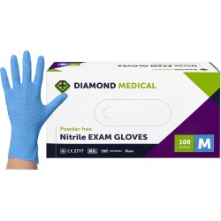 Diamond Medical - Medische nitril handschoenen - blauw - Maat L - 100 Stuks - Wegwerphandschoenen | Onderzoekshandschoenen