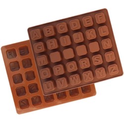 Letter pralines vorm - Vormpjes voor chocolade - snoep - Alfabet mal - Holy Moldy