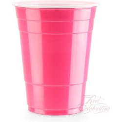 100 American Pink Cups - 500ml Roze Party Beer Pong bekers