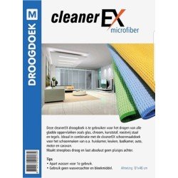 2xCleaner EX/Droogdoek(61x46)+2xSchoonmaakdoek(36x31)/Microvezeldoek/Raamdoeken/Groen en Blauw