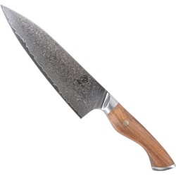 Homizu Baranoki koksmes - 20cm - VG-10 damascus mes/rozenhout - bruin