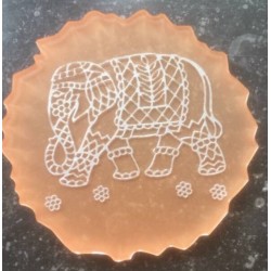 hars drink coaster- hangemaakte resin onderzetter- Olifant - geschenk