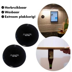 Fixate Gel Pads | Allesplakkers | Dubbelzijdige Plak Pad | Set van 2 (1 ronde en 1 driehoek)