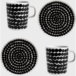 Marimekko - Oiva / Siirtolapuutarha - Ontbijtset - Zwart