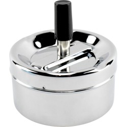 Veluw Asbak voor Buiten en Binnen - Asbak met Drukknop - Ø92 x (H)95mm - Tafelasbak - Terrasasbak