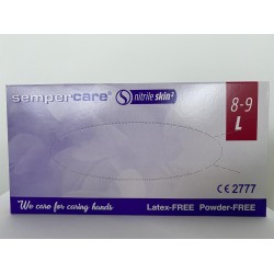 Sempercare “skin2” blauwe nitril wegwerp handschoenen, poedervrij, Large, 200 stk