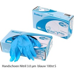 Romed nitril handschoenen blauw Small (premium)