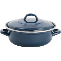 Lite-Body - Magnus Braadpan 24cm/2,5l met deksel- Emaille - Blauw - Inductie