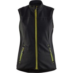 Blaklader 3851 Dames Softshell Bodywarmer Zwart/Geel