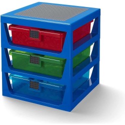 LEGO - Iconic Opbergrek met 3 Lades - Blauw