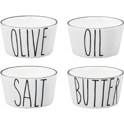 Bastion Collection Set van 4 schaaltjes Oil-Olive-Salt-Butter