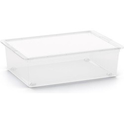 C-Box Opbergbox – Met Deksel En Wielen - 27L - 55x38,5x16,5cm - Transparant