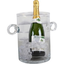 Champagne Emmer - Champagnekoeler - Wijnkoeler - Ijsemmer - Transparant - Glas Ø18cm