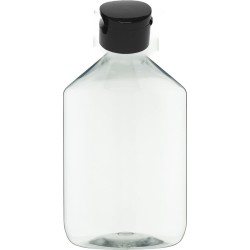 Lege Apothekersflessen Plastic 500 ml - PET Clear 28 met zwarte klep dop – navulbaar - 10 stuks – leeg