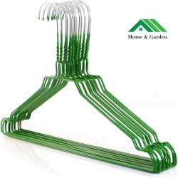 Home & Garden - 50 stuks - Kledinghanger - Draadhanger - Stomerijhanger - Groen