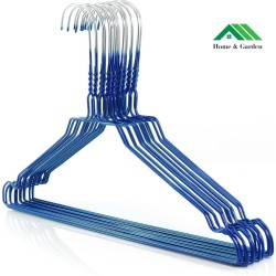 Home & Garden - 50 stuks - Kledinghanger - Draadhanger - Stomerijhanger - blauw