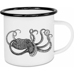 Ligarti - Handgemaakte emaille mok Octopus 500ml