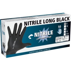 Kerbl Nitril handschoenen, 50 stuks, maat XL, zwart