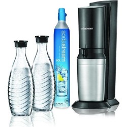 SodaStream Crystal Megapack - Zwart - Incl 2 glazen karaffen