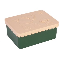 Lunchbox deer - peach/dark green