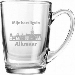 Gegraveerde Theeglas 32cl Alkmaar