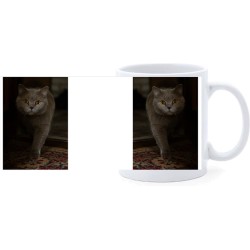 Beker - Donkergrijze Poes - 1 stuk