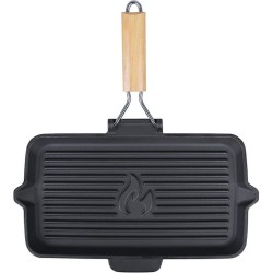 Buccan - Gietijzeren Grill pan - 34cm - Zwart