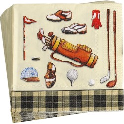 Servetten - Retro Golf