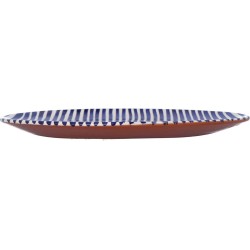 Casa Cubista  - Dinerbord met smal streeppatroon blauw 27cm - Dinerborden