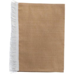 Teixits Vicens  - Placemat rafelrand Toasted Ecru and White motief 150 50x50cm - Placemats