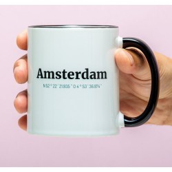 Cadeau Mok Coördinaten - Amsterdam