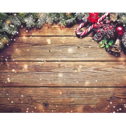 Kerst Oud hout Placemat - Vinyl - 1 Placemat