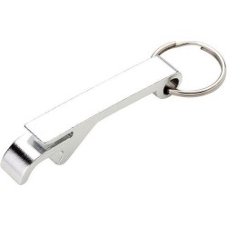 Bieropener Sleutelhanger - Flesopener - Verschillende kleuren | Kleur: Zilver