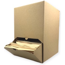 500 stuks houten mes in Kraft Dispenser Box - Houten bestek - mes - bio vorken - hout in dispenserdoos - dispenser doos bestek - karton dispenser - papier dispenser box met bestek - cutlery - biologisch afbreekbaar - Milieuvriendelijk - FSC - wegwerp