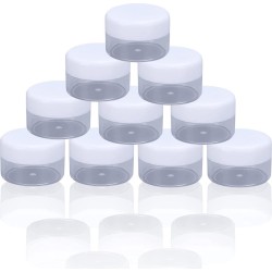 100 stuks 5 ml potten met deksel, klein, monster, lege transparante containers