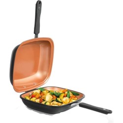 Livington Black Doubletta - 2-in-1 draaibare pan - Koken - Kamperen - Multifunctioneel - Keukengerei