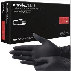 YUNICS® Nitril Handschoenen - 100 Stuks - L - Wegwerp Handschoenen - Latex Handschoenen - Steriele Handschoenen - Niet Gepoederd - Zwart