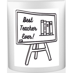 Best teacher ever Mok met opdruk -Docent cadeau - Meester en juffen dag - cadeautjes - juffendag cadeau - cadeau juf - einde schooljaar - afscheid- 350 ML inhoud 350 ML inhoud