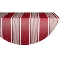 Kleurmeester.nl | Rond tafelkleed rood wit - Katoen Linnen | ø 150 cm | kerst