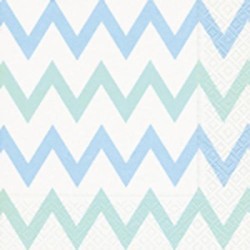 20 servetten zig zag aqua